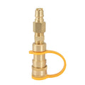 Brass gas propane conversion charging connector with 3/8 American standard thread