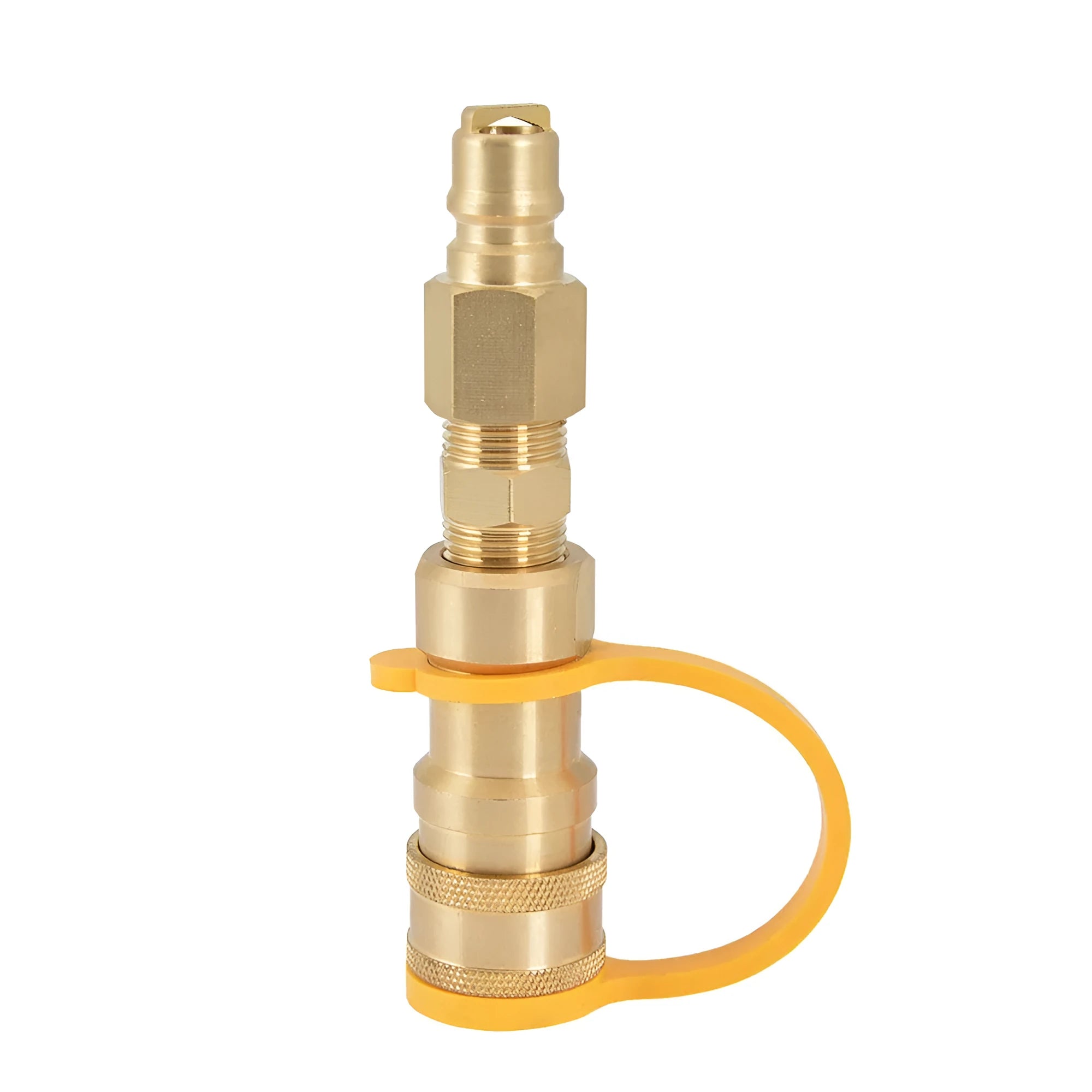 Brass gas propane conversion charging connector with 3/8 American standard thread