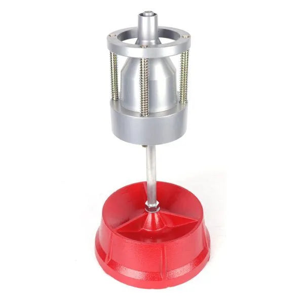 Portable aluminium hub balancer with bull's eye level on enamel base