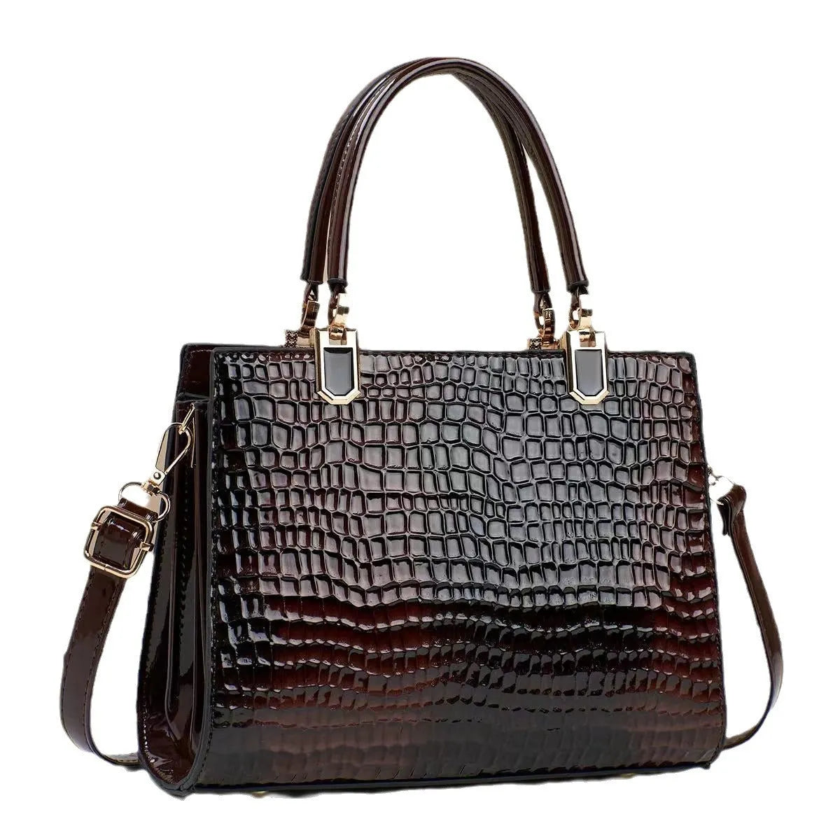 Women's large capacity one shoulder PU leather mom bag in khaki colour with multiple internal compartments