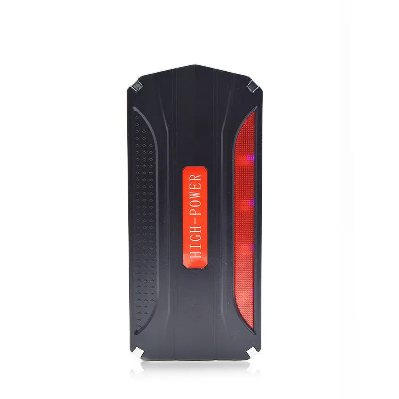 Black-red 12V vehicle emergency starting power supply with 7800mAh battery capacity