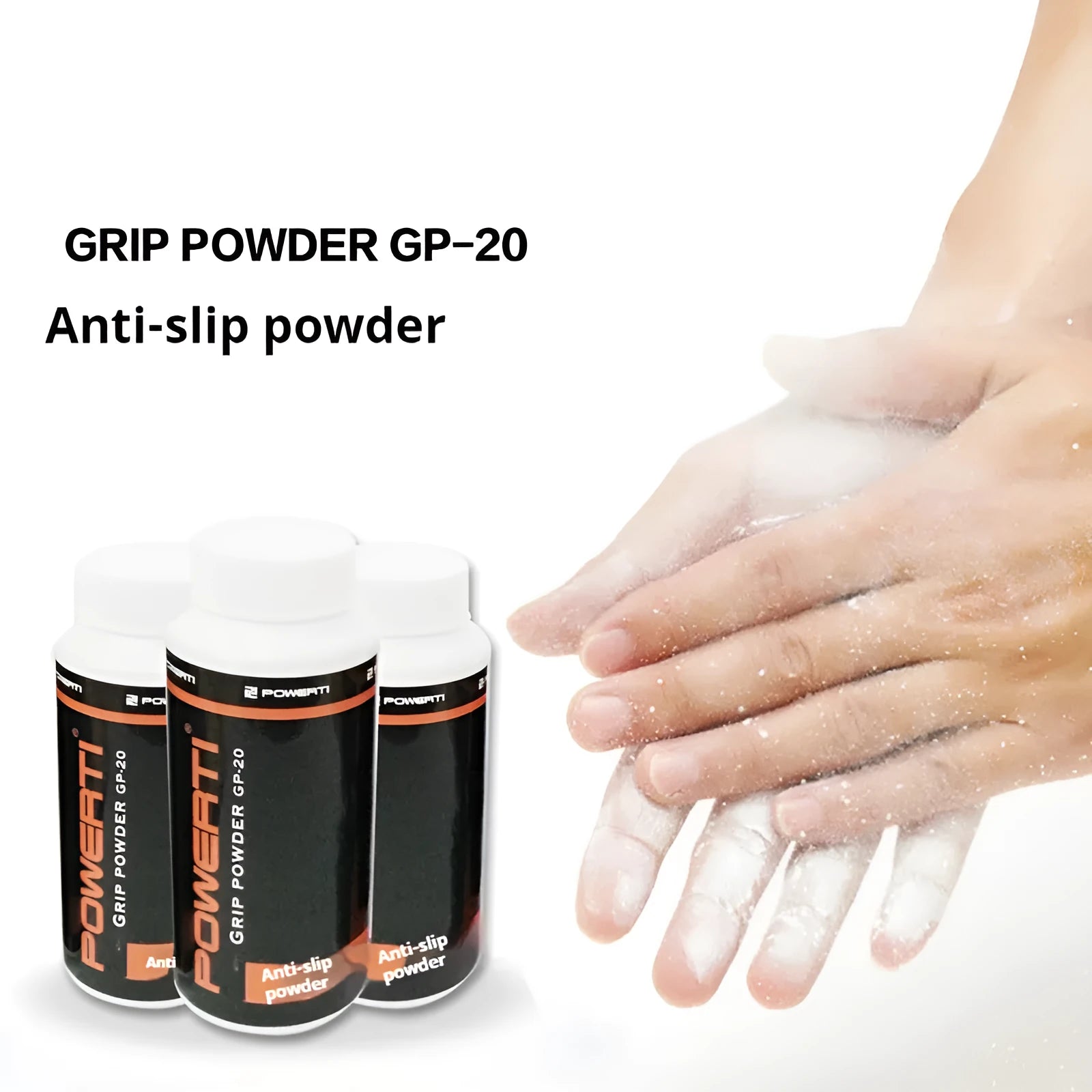 White magnesium carbonate sports anti-slip powder container for athletic grip enhancement