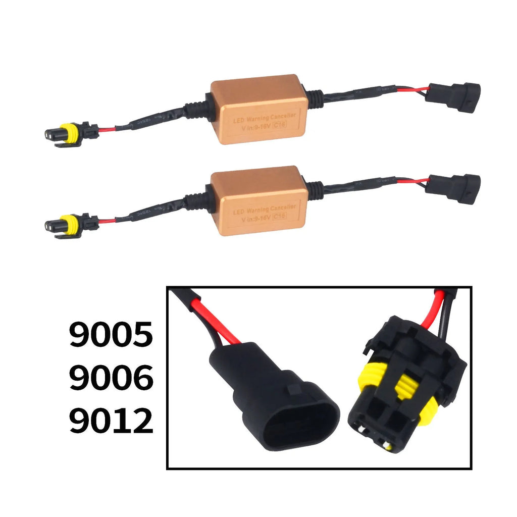 Black alloy LED car headlight Canbus decoder for H1 H4 H7 H11 H13 bulbs.