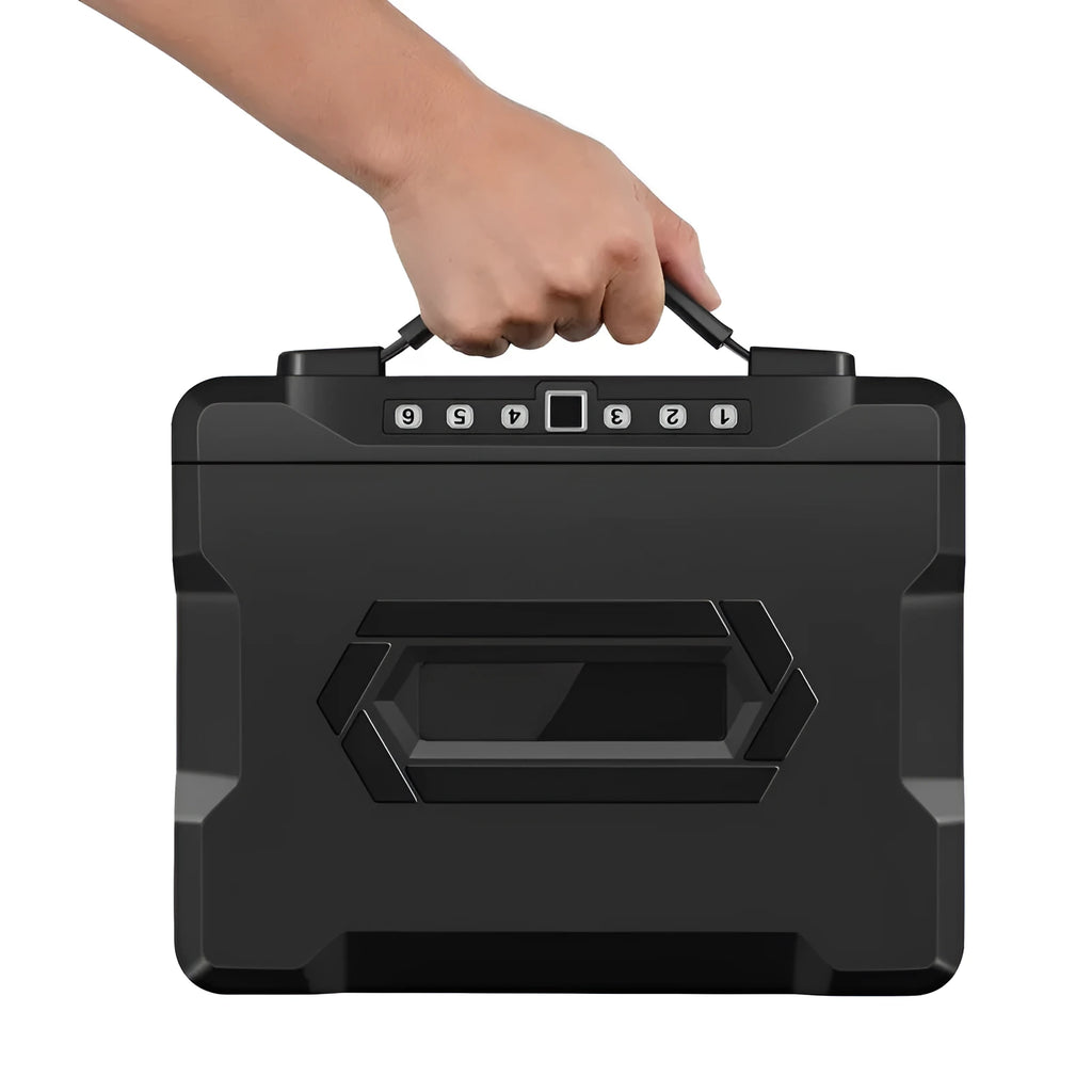 L12 Mechanical 6500G toughened steel portable safe box with combination lock