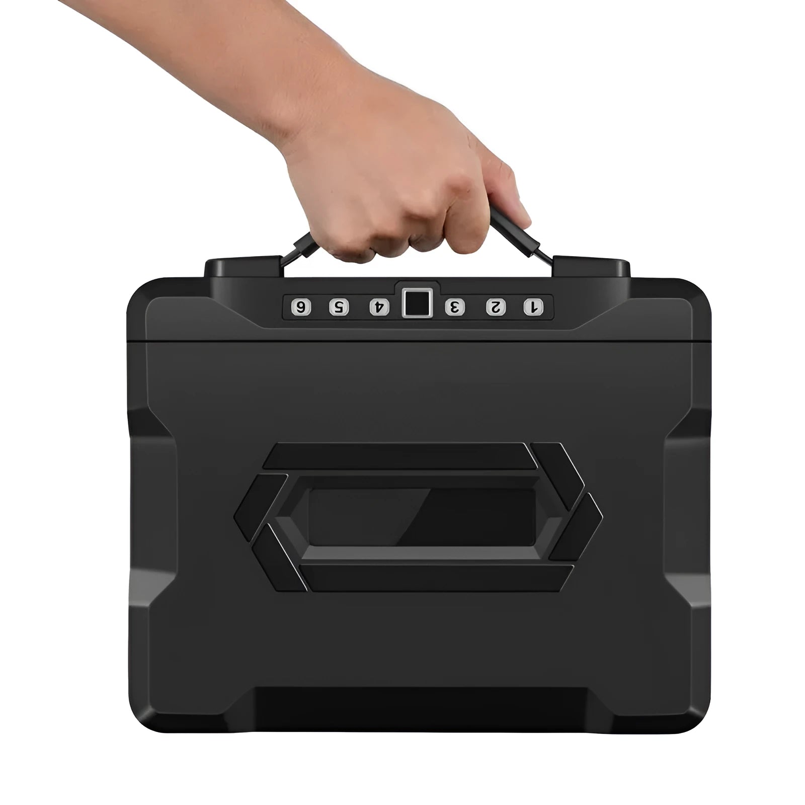L12 Mechanical 6500G toughened steel portable safe box with combination lock