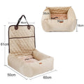Pet car mat in black Oxford cloth with non-slip backing for dogs on car seat