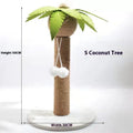 Masson Cactus-shaped cat scratching post and flat coconut tree scratch board on a neutral background.