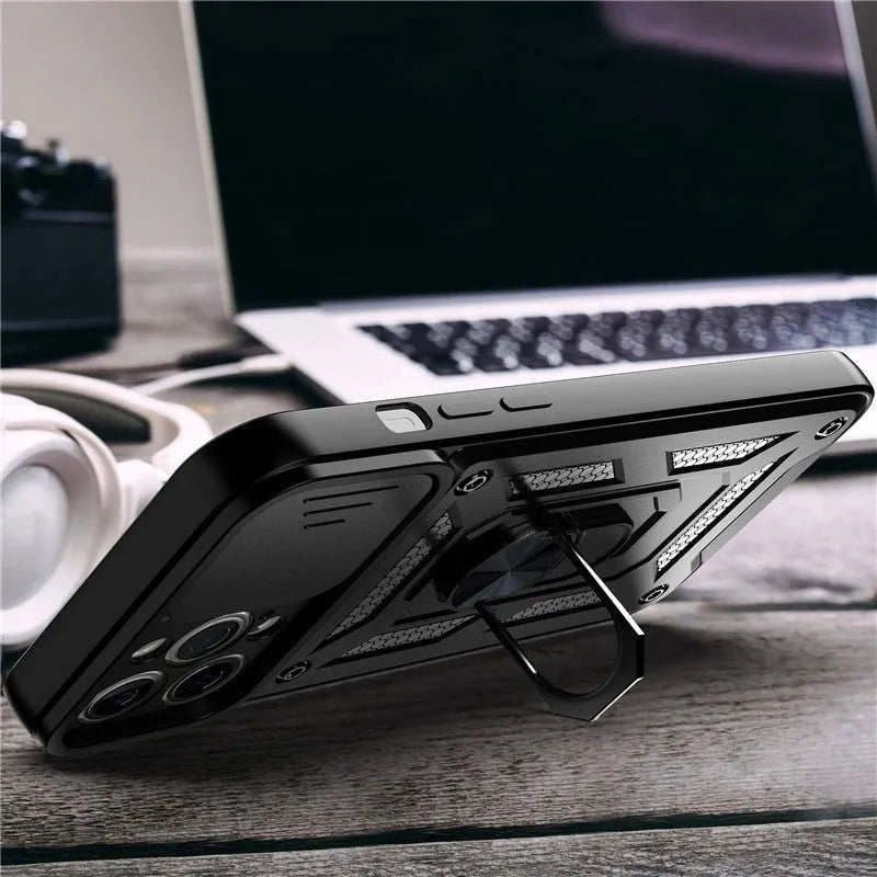 Sergeant sliding window magnetic phone case for iPhone in multiple colour options