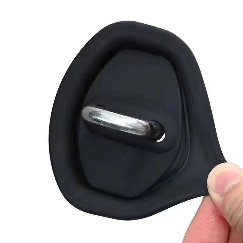 Silicone door lock protective sleeve 8.6x7cm black colour paste installation