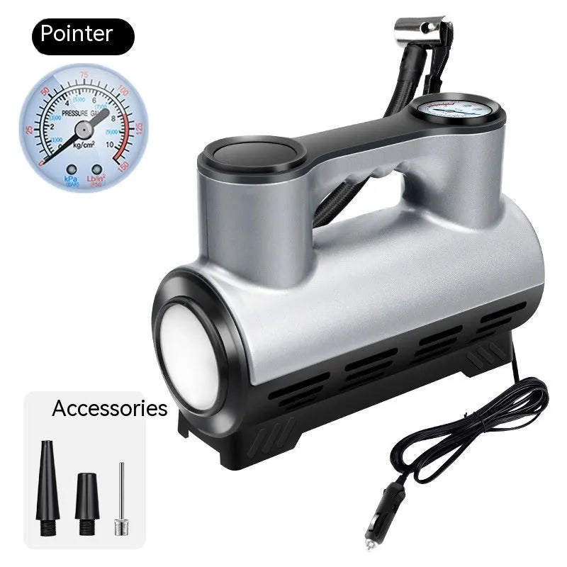 12V portable car tyre inflator with digital display and ABS housing