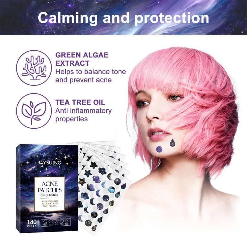 Anti-acne waterproof breathable acne patch pack of 180 pieces in compact 6.5x1.4x9.6cm packaging