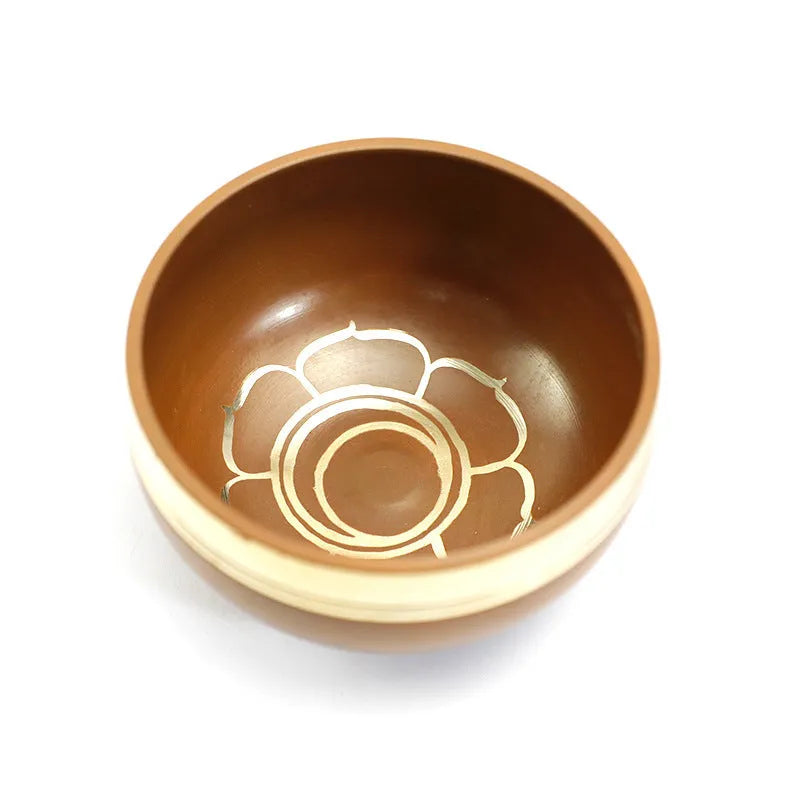 Handmade Himalayan singing bowl in blue colour, 8cm diameter, for yoga and meditation