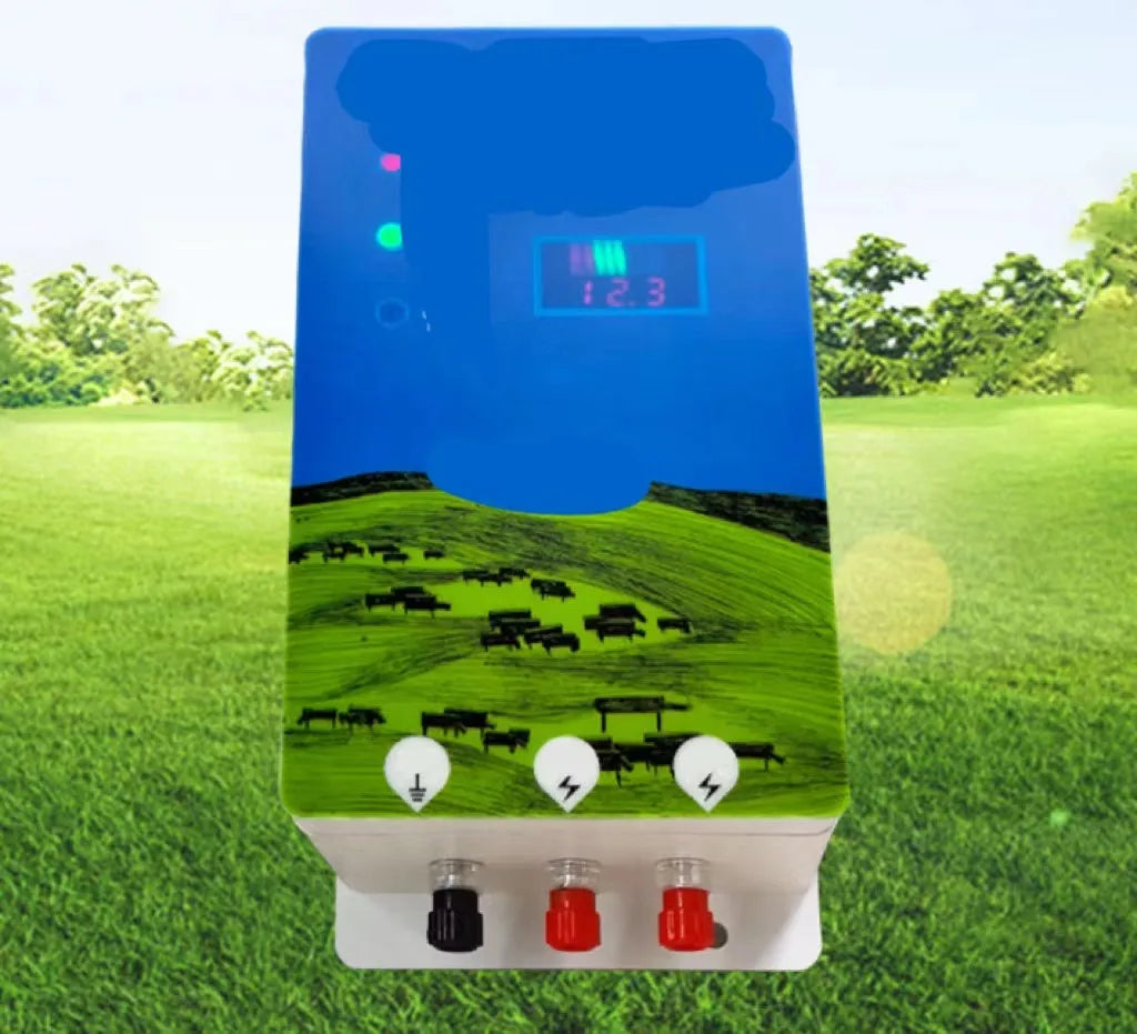 Pasture electronic host high voltage pulse breeding grid fence system with alarm components