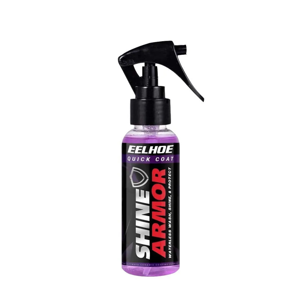 Purple automobile nano coating spray with microplated crystal formula in spray bottle