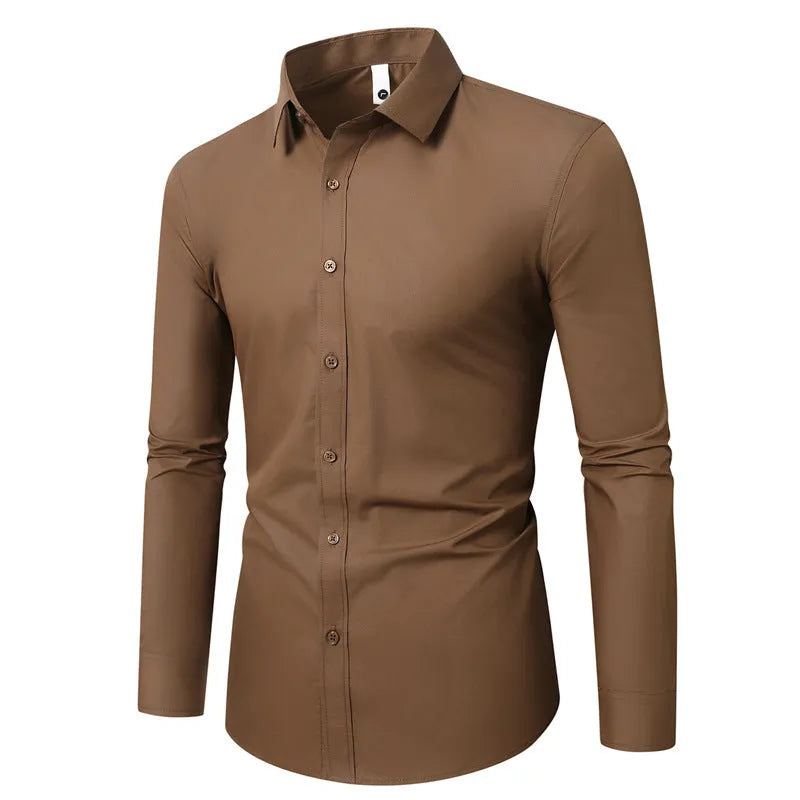 Men's slim fit long sleeve linen shirt available in multiple colours and sizes