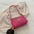 PU leather shoulder bag with bow decoration in a horizontal square shape, shown in one of six available colours.