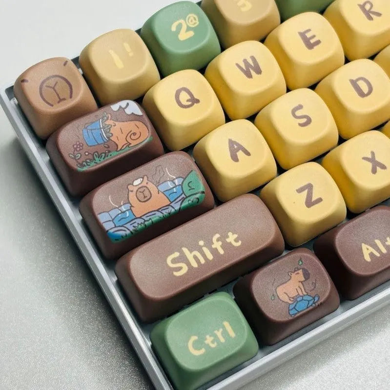 Capabala PBT mechanical keyboard 130-key keycap set with Girl MOA height profile