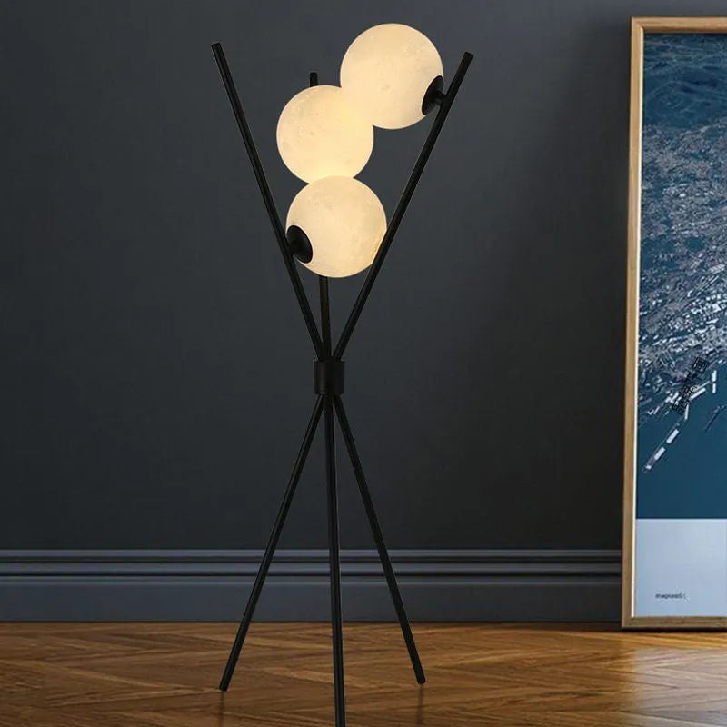 Scandinavian minimalist LED table lamp with iron body and acrylic shade on a wooden desk
