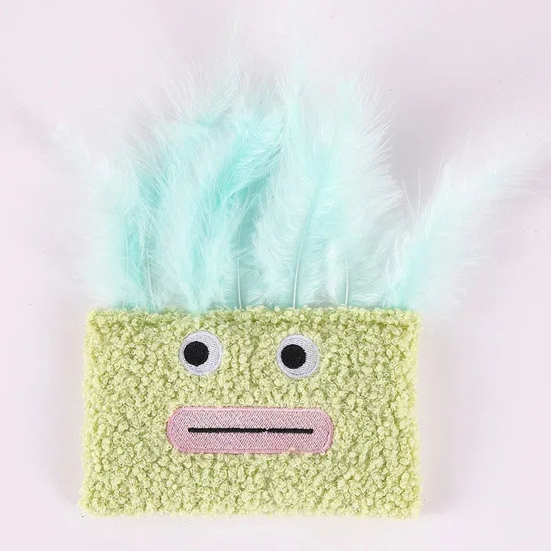 Big mouth explosion head shaped catnip plush toy in assorted colours