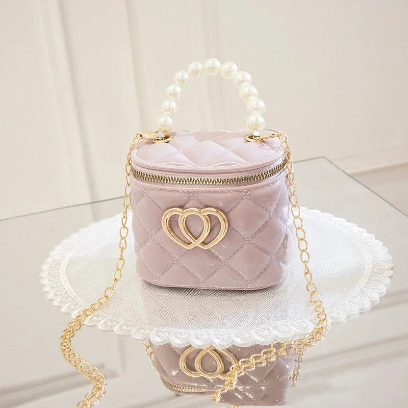PVC bucket gel bag with heart pattern in seven colour options