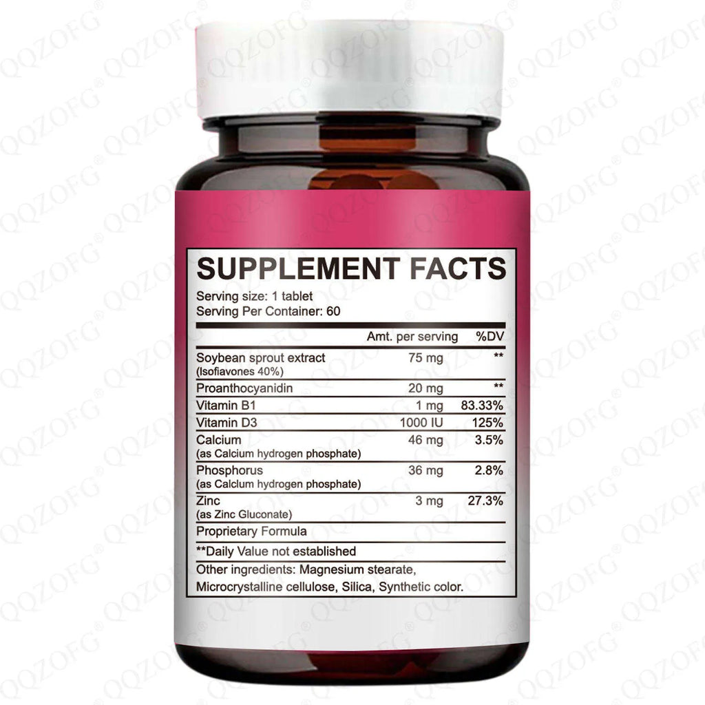 Berry Harmony Tablet bottle with 60 berry-flavoured tablets for hormonal balance, vitamins, calcium, and daily adult support