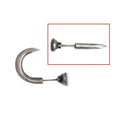 S925 sterling silver nail stud earrings punk retro design straight and curved nail options