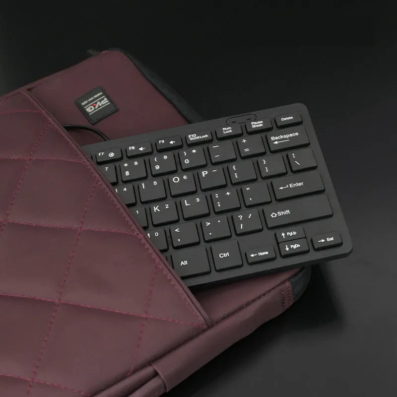 USB wired mini silent keyboard in black, white, pink or blue colour options