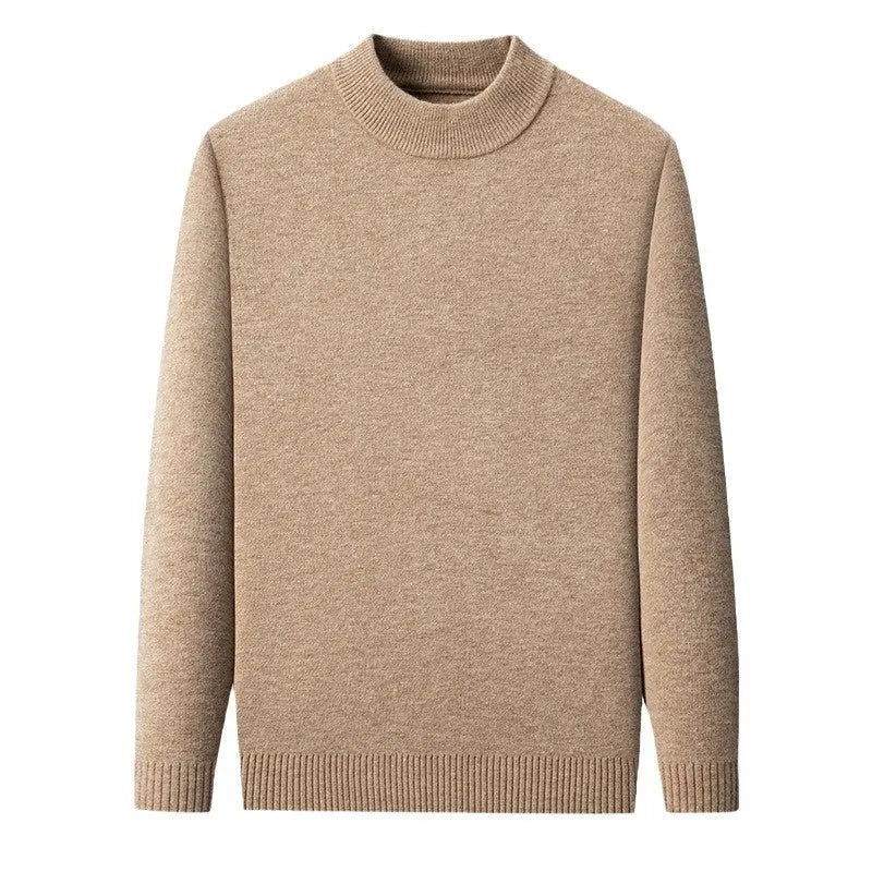 Men's fine knit half turtleneck sweater in regular fit with long sleeves