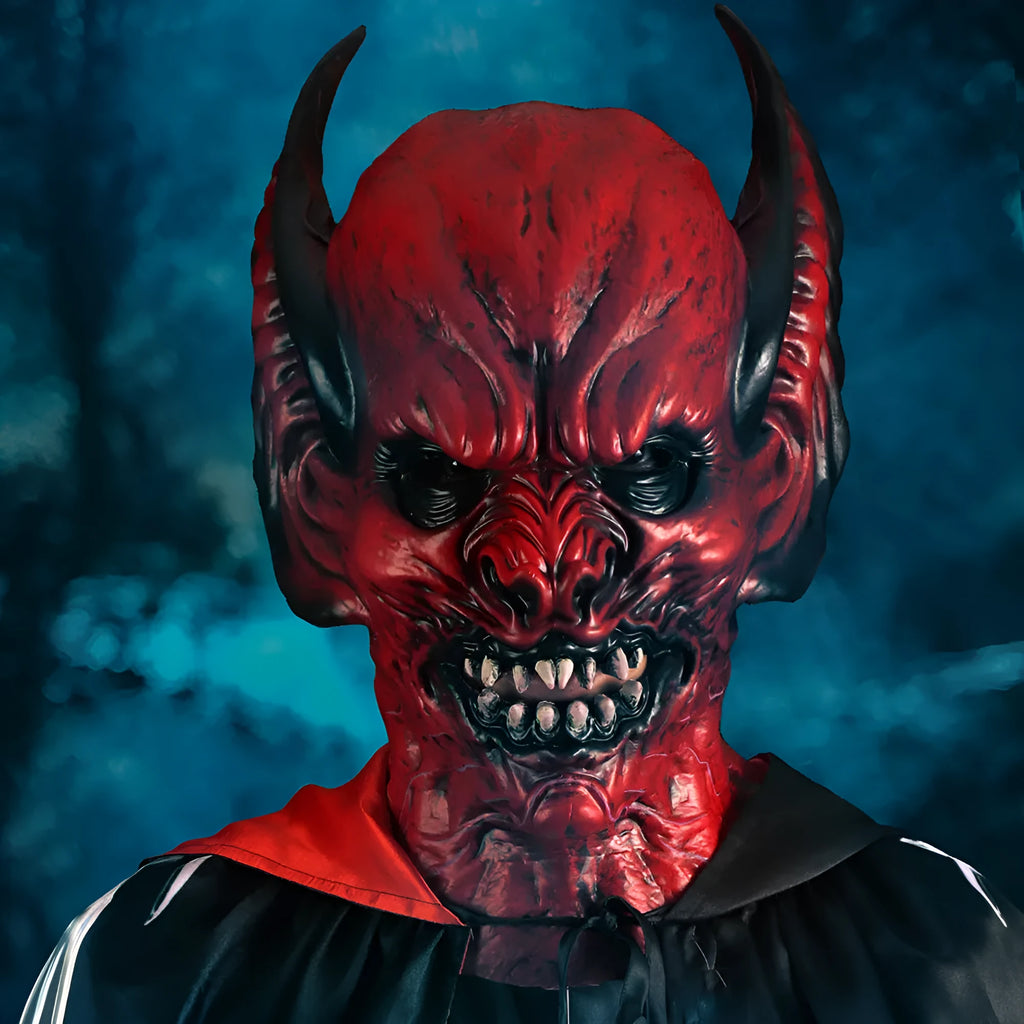 Red bat horror mask head cover made from RP foam for costume parties