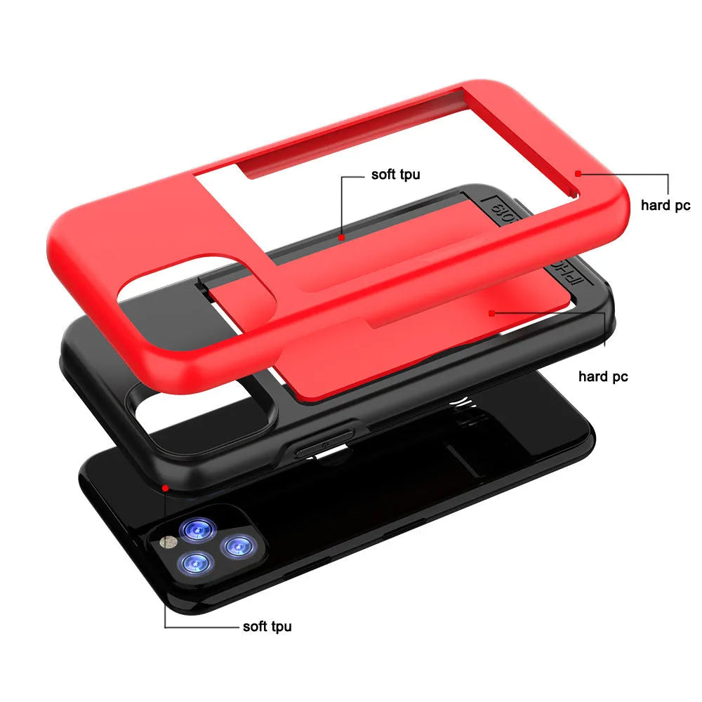 A solid-colour mobile phone case for Apple iPhone 11 models, shown in black.