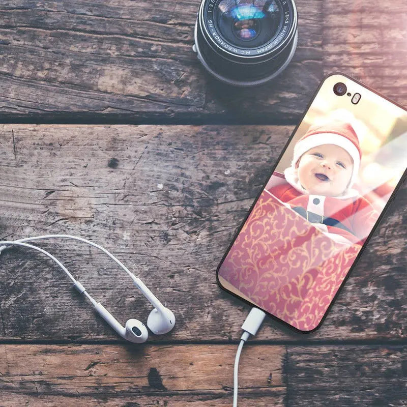 A slim, patterned phone case compatible with various Apple iPhone models, showing a raised edge around the camera.