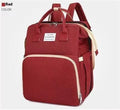 Portable folding mummy bag in Nylon with USB interface and curved shoulder strap