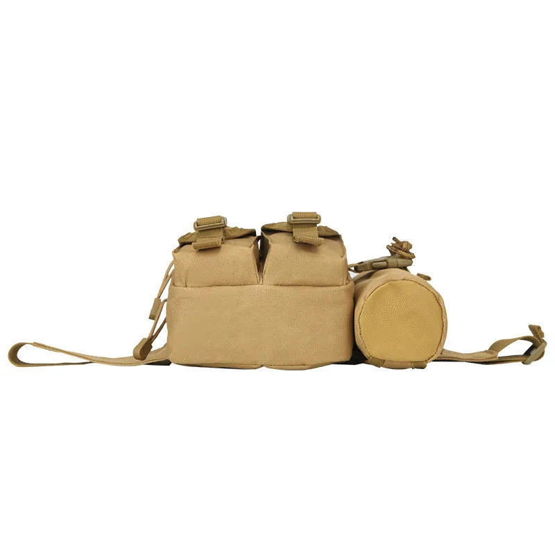 Small waterproof tactical kettle bag in black with 4L capacity polyester construction for outdoor sports