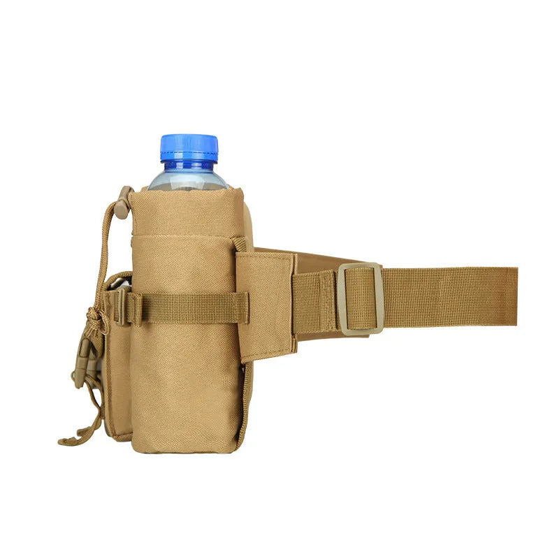 Small waterproof tactical kettle bag in black with 4L capacity polyester construction for outdoor sports