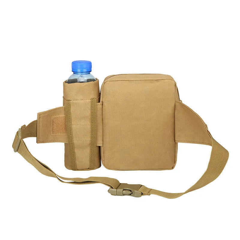 Small waterproof tactical kettle bag in black with 4L capacity polyester construction for outdoor sports