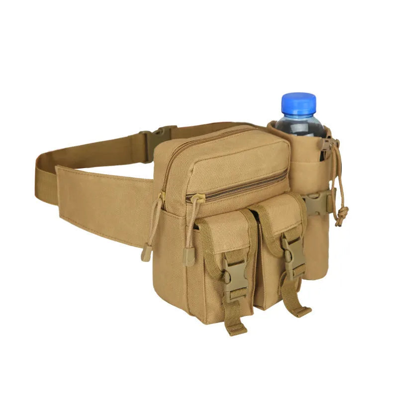 Small waterproof tactical kettle bag in black with 4L capacity polyester construction for outdoor sports