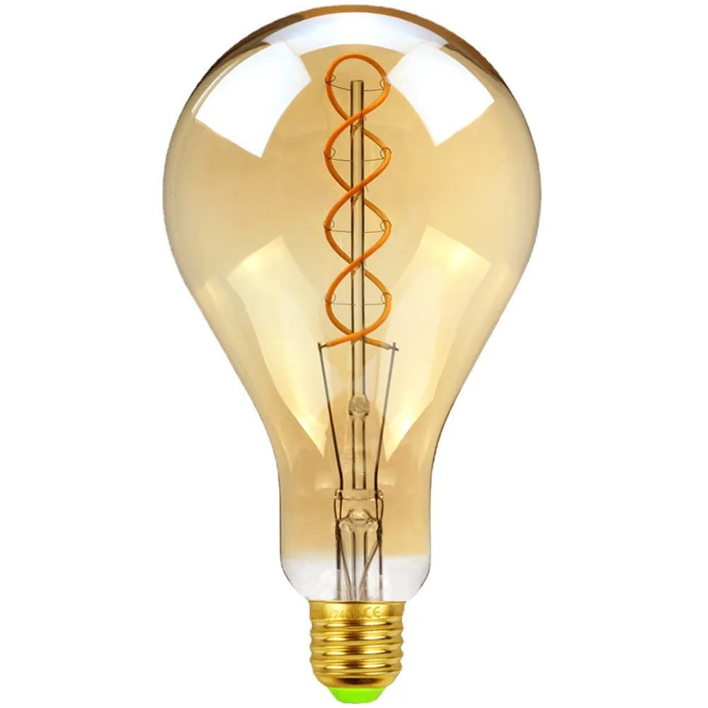 A110 double helix golden LED soft light strip bulb with compact 110x200mm dimensions