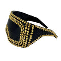 Men's personality punk sunglasses with large square rim frame and rivet detailing