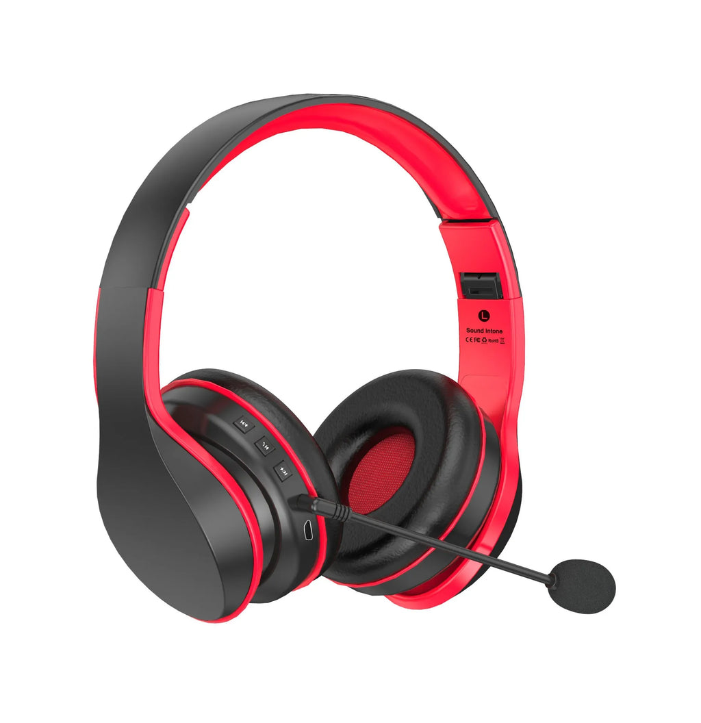 Bluetooth 5.0 wireless stereo sports headset in Black or White with 300mAh battery and 10m range