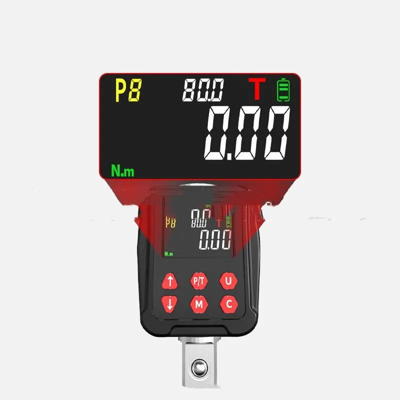 Digital torque meter with 1/2 inch drive and 200 Nm capacity three-piece torque wrench set