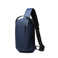 Men's Oxford cloth shoulder bag with USB charging port in business travel design