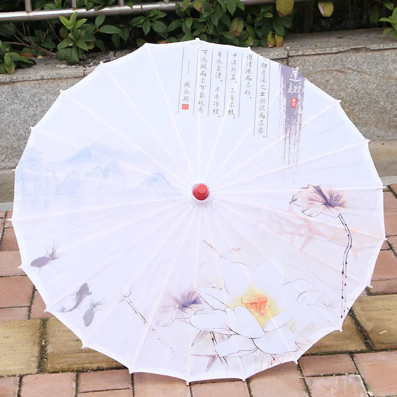 Classical ceiling decorative printed silk umbrella in national style, handmade, available in 60cm 70cm 82cm sizes