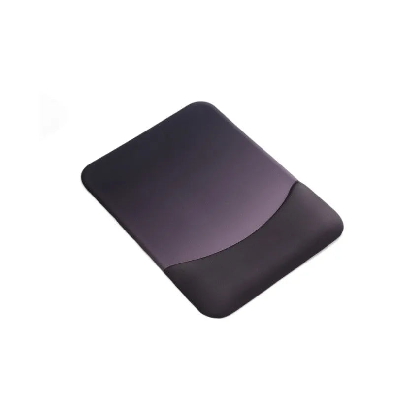 Square silica gel mouse pad with integrated wrister, cloth surface, 250x180mm dimensions