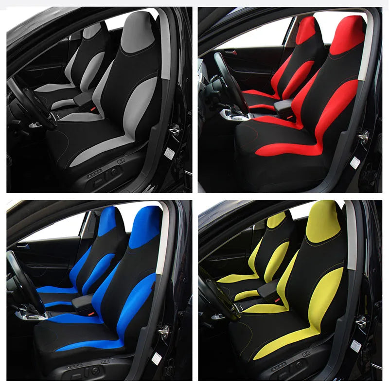 Blue universal fashion front seat cover for cars with dirt and abrasion resistant fabric