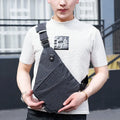 Canvas chest bag for men anti-theft shoulder bag Oxford cloth zipper closure medium size