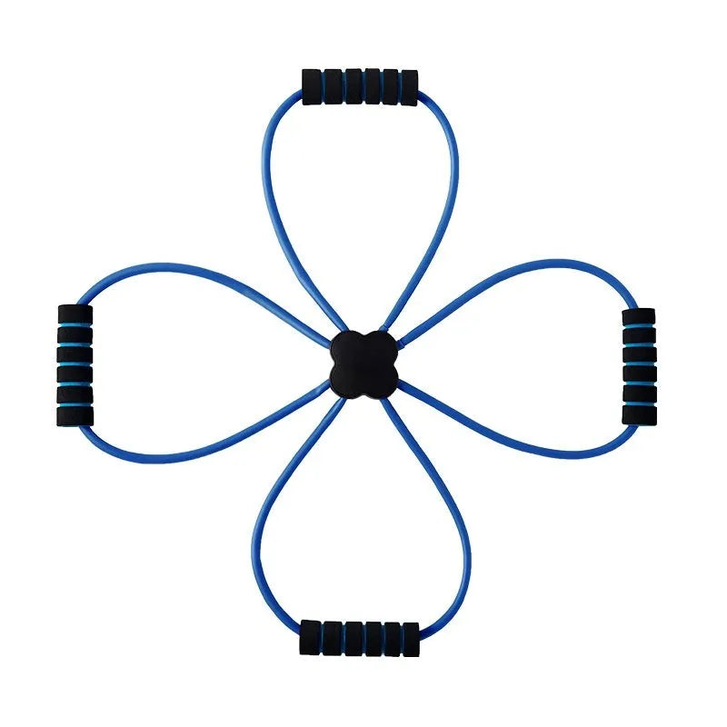 Blue eight character shoulder puller fitness equipment with cross tension device for female body shaping