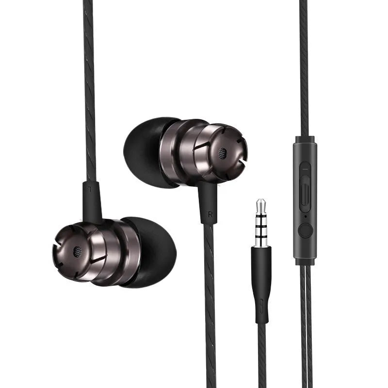 Metal turbo in-ear headphones with cable and 3.5mm straight plug, available in multiple colours
