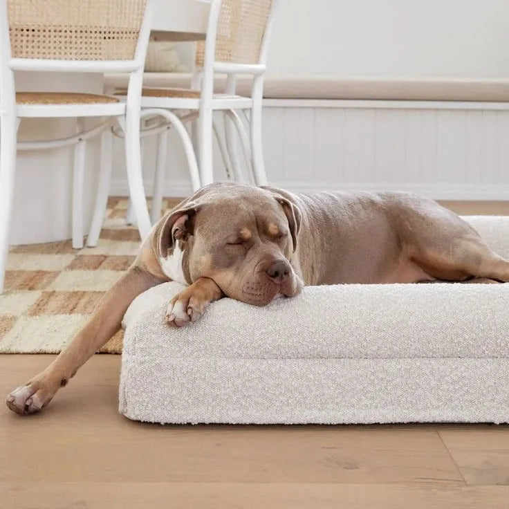Rectangular pet sofa bed in cloth, thickened dog mattress, four sizes S M L XL, seven colours