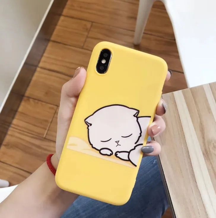 Cartoon giraffe phone case in soft TPU silicone for iPhone XR XS Max X 6 6S 7 8 Plus and other models