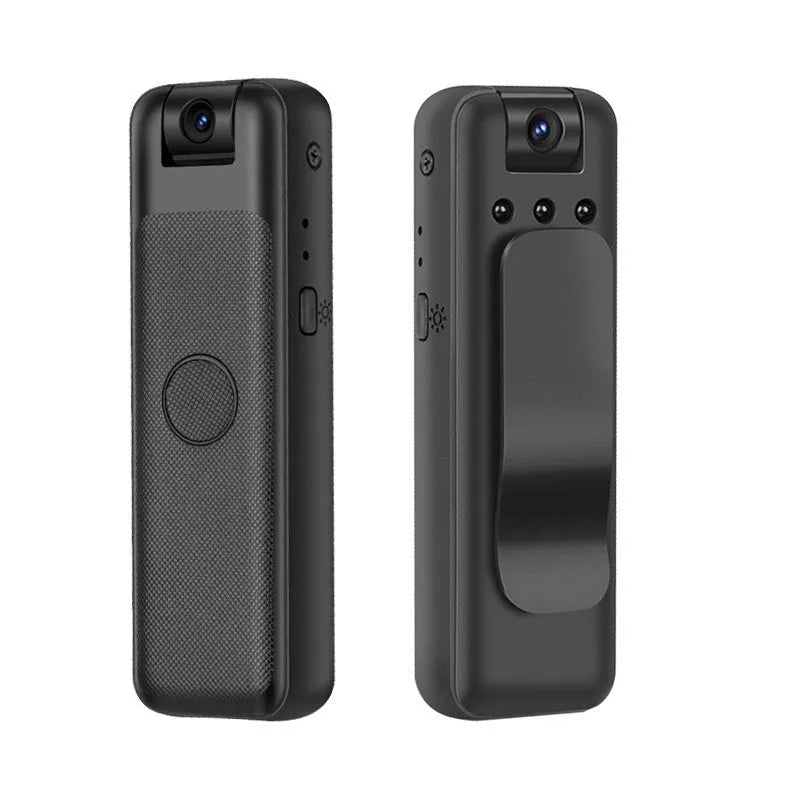 Black back splint WIFI surveillance camera with USB type-C cable on a desk.